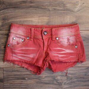 Dollhouse Crazy Sexy Cool Coral Pink Bling Booty Shorts 3